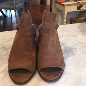 Frye brown suede booties